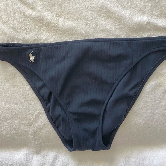 Vintage Ralph Loren navy blue bikini size small - Picture 2 of 10